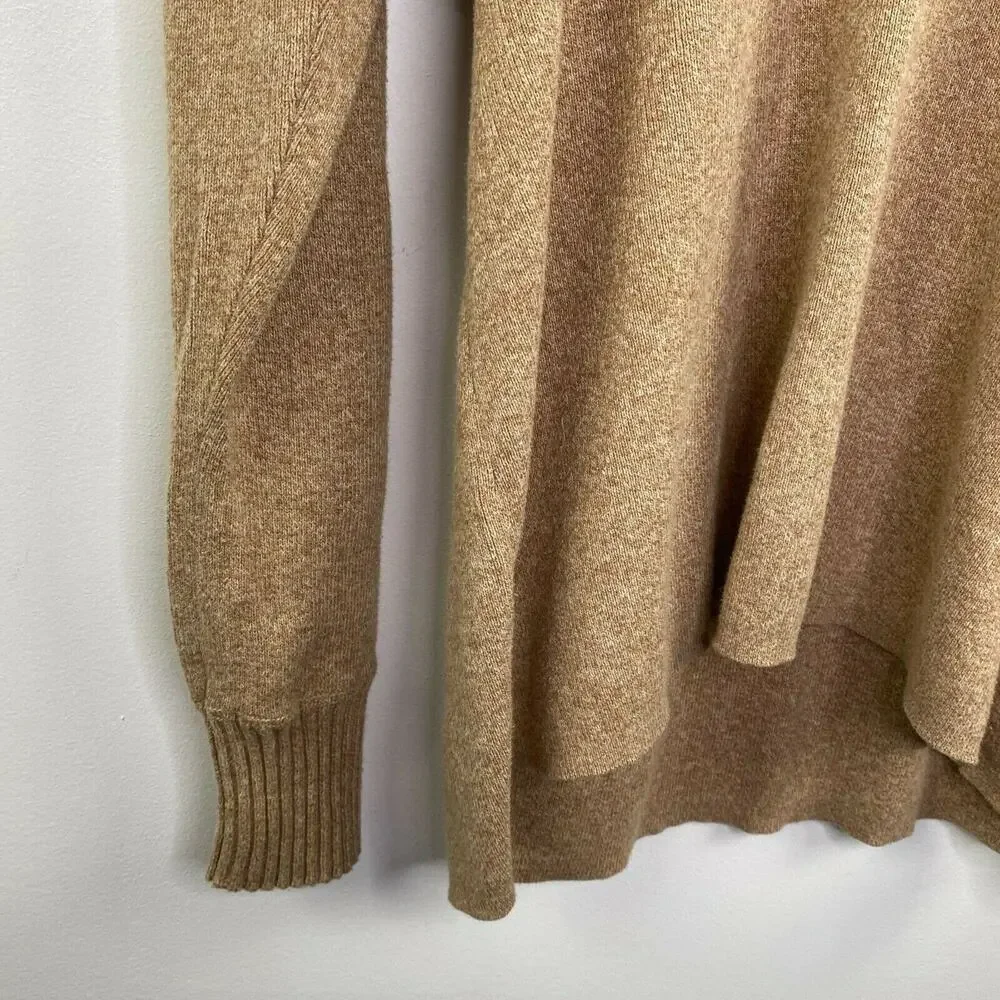 Eddie Bauer Men's XXL Tan Knit Pullover Sweater Mock Neck Cotton Nylon Winter - Picture 3 of 8